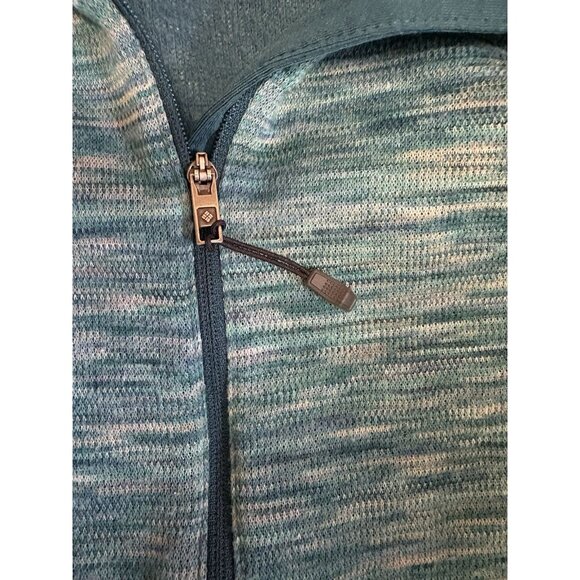 Columbia Optic 1/2 Zip Teal Green Pull Over Sweatshirt Womens Large - Picture 6 of 6